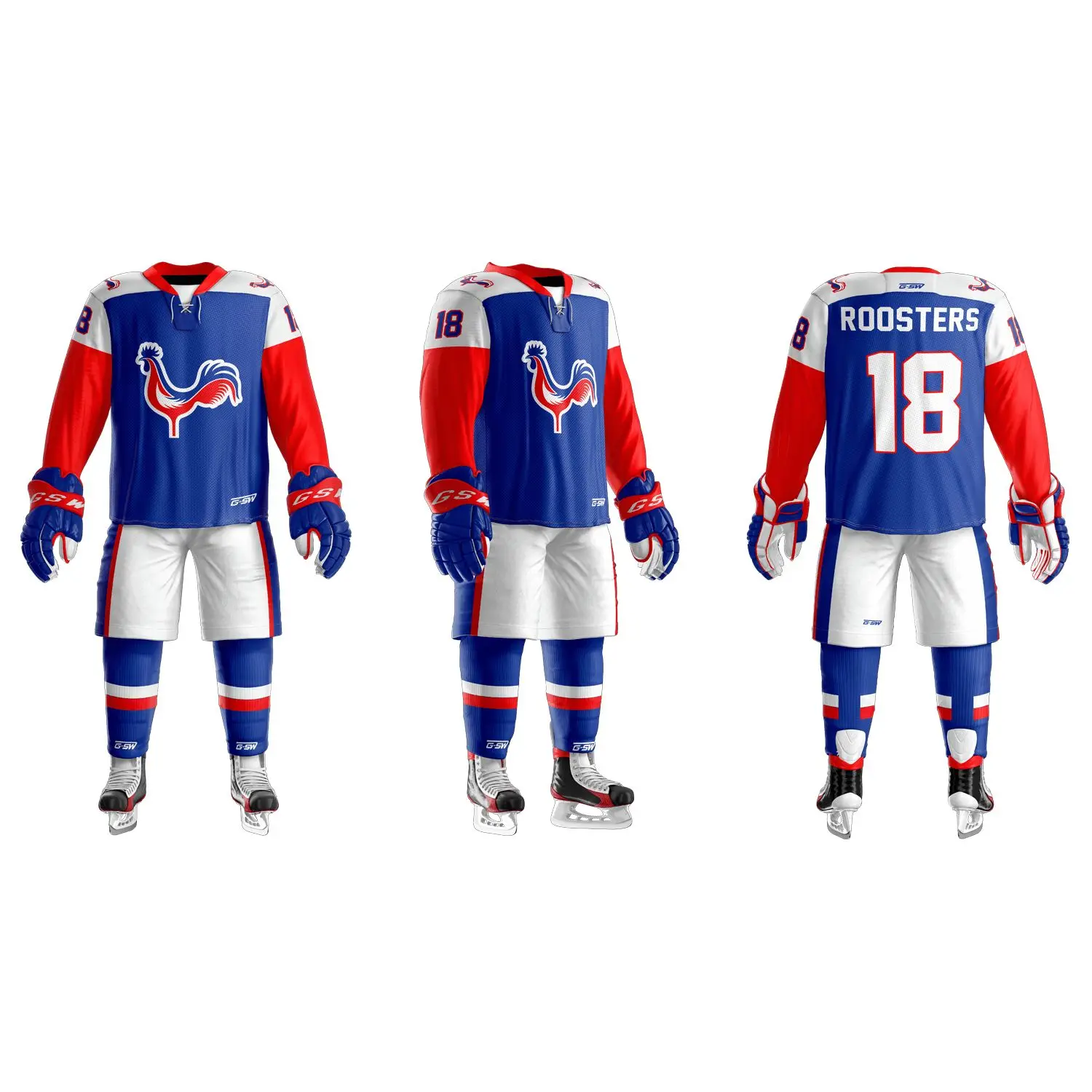 Custom Sports Wear for Team Ice Hockey Male High Quality Uniform Set Cheap Wholesale Uniforms