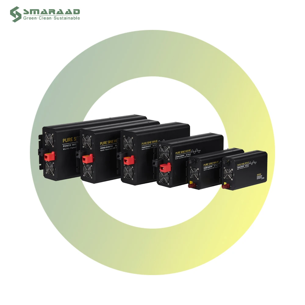 SMARAAD Pure Sine Wave Solar Inverter 300W 600W 1KW 1.5KW 2KW 3KW Power Inverter Circuit DC 12V 24V 48V to AC 220V Off Grid