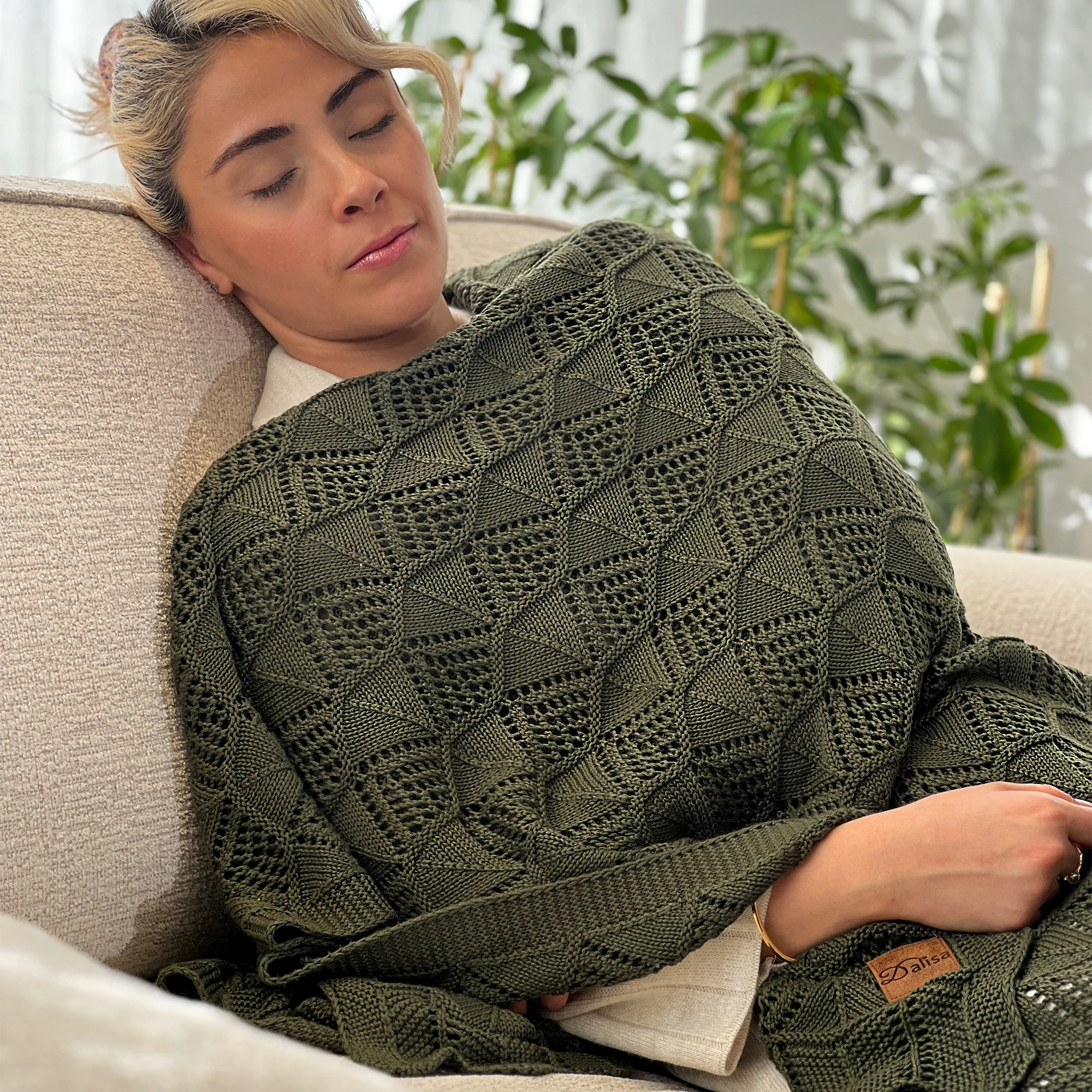 100% Tencel Lenzing Lyocell EMILY Blanket 150X200 Cm Special Production Fiber Crochet Cable Blanket Best Selling Home Products