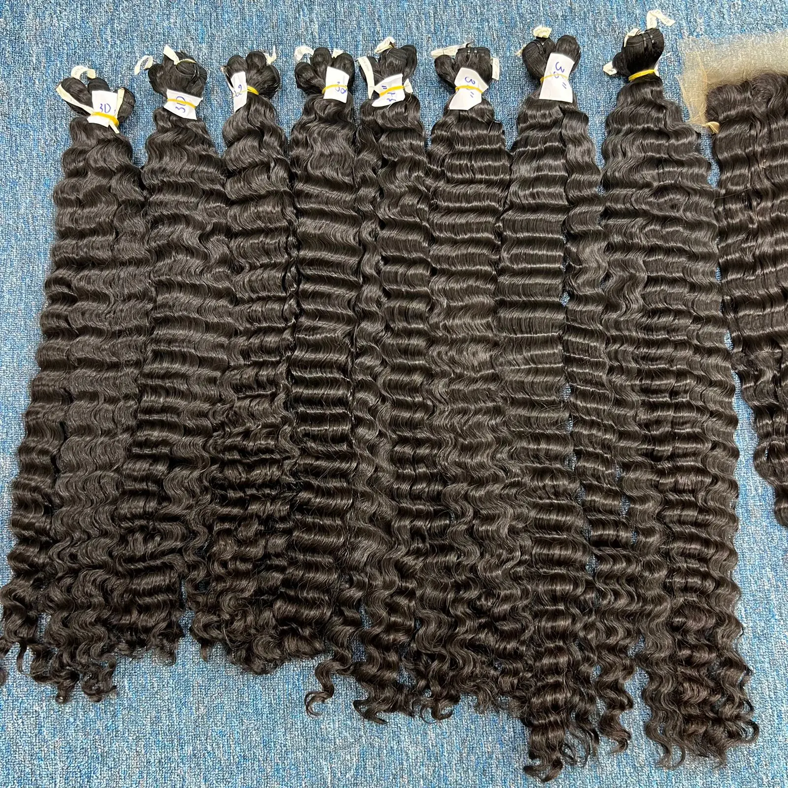 Vietnamese Human Hair From Vietnam All Textures Weft Deep Wavy Ocean Wavy Extensions Factory