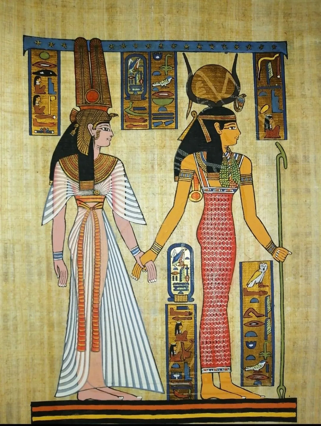 Wallpaper  Ancient Egyptian  Papyrus painting Top quality Home Decoration Hand Painting Art