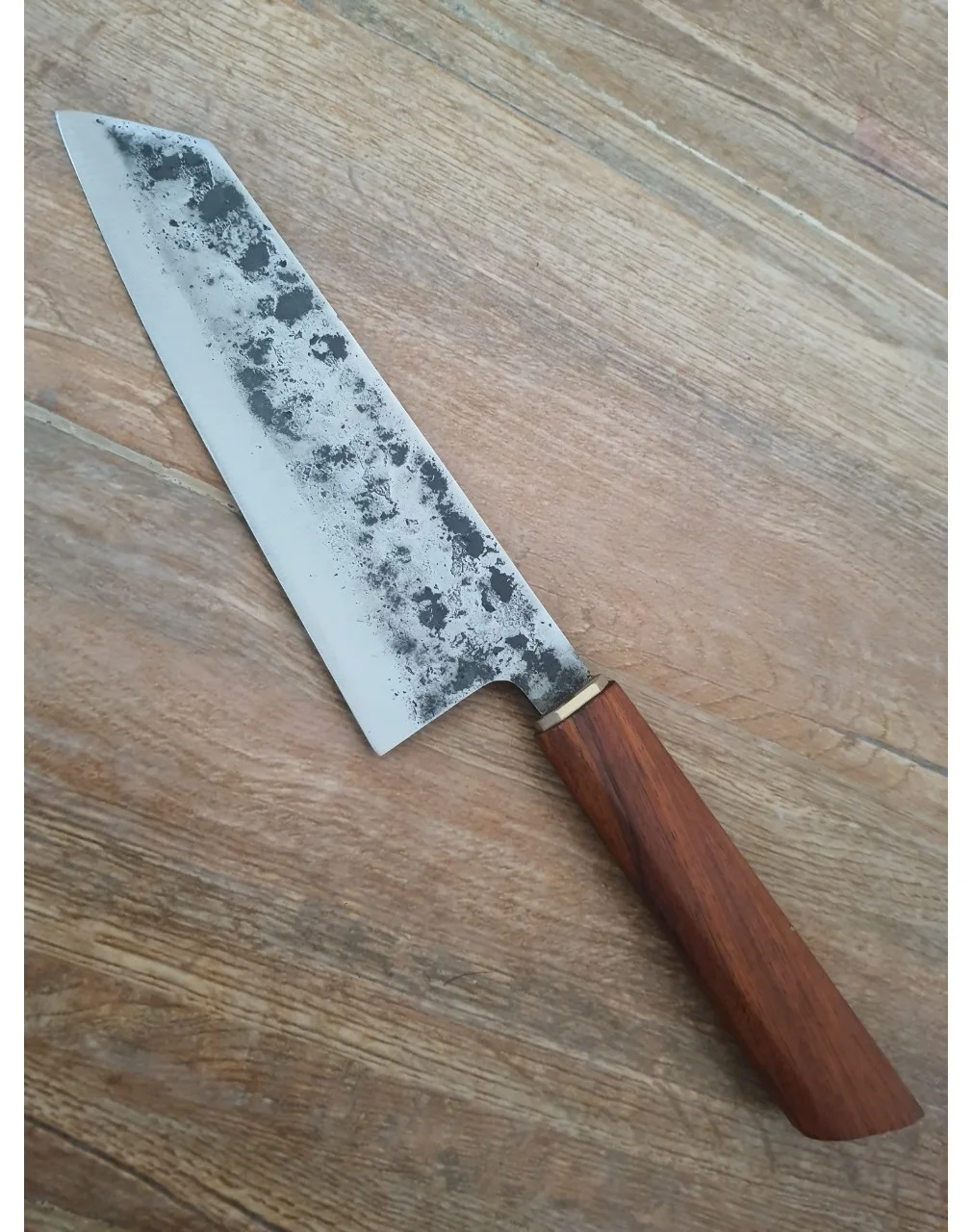 Best Price Hammered Carbon Steel Chef Knife - Bunka Hammered Knives Set with Ebony Handle