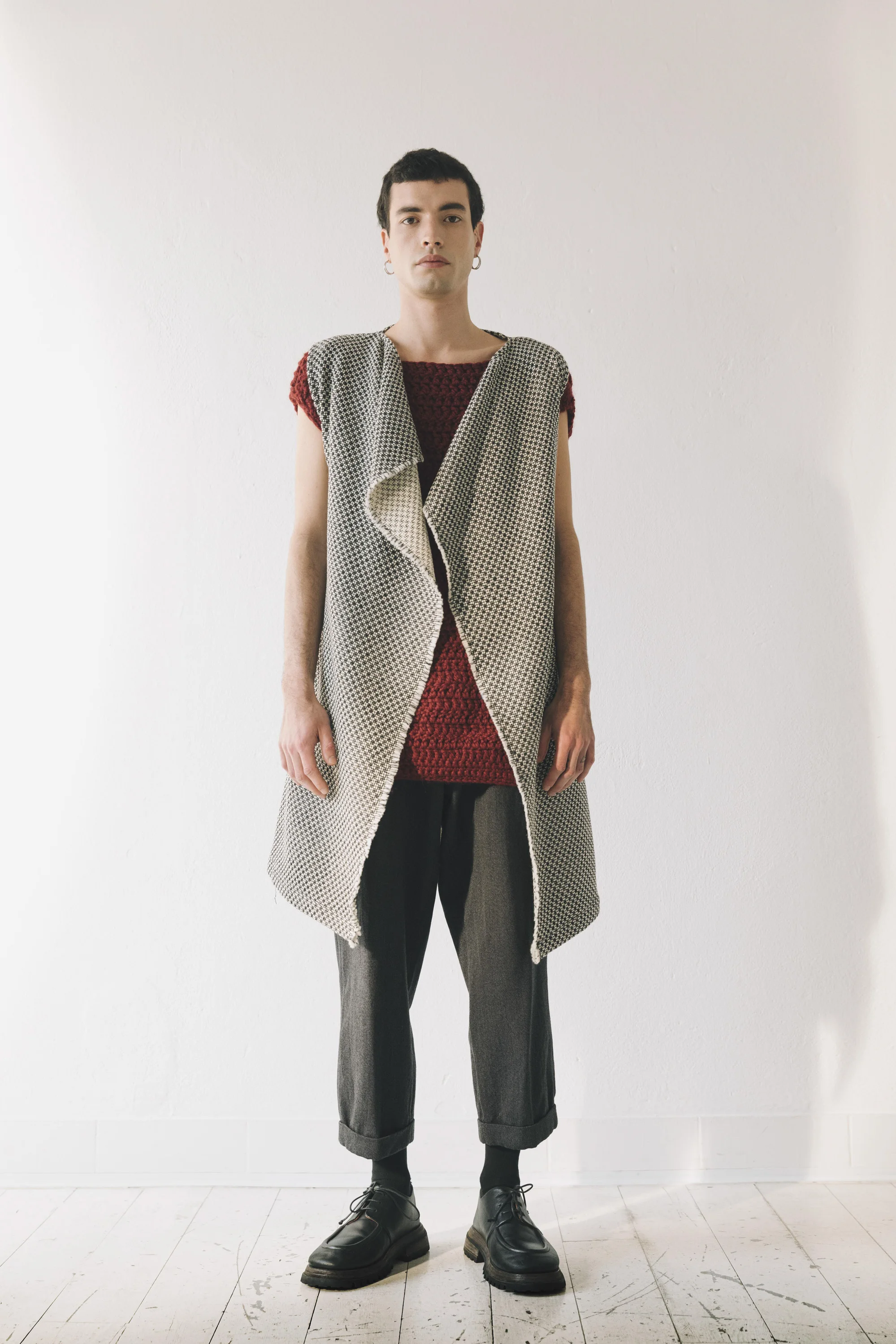 MADE IN ITALY  DOUBLE FACE SLEEVELESS VEST IN  WOOL MAN