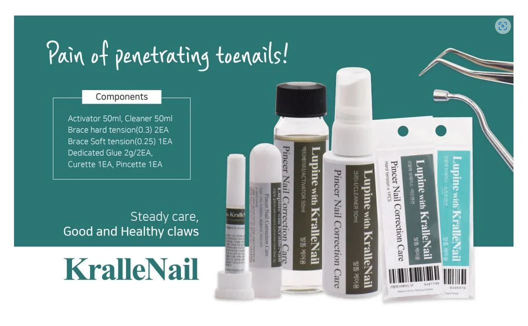 Dr. Kralle hurtless nail kit for ingrown toenail Korean curved toenail corrector simple to use safety and direct effect