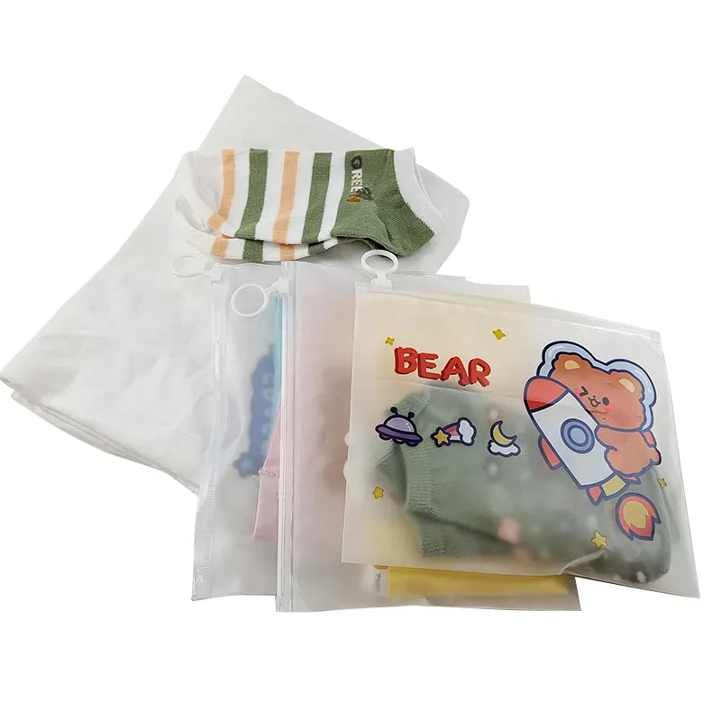 Biodegradable Frosted Matte Ziplock Bag Resealable Waterproof EVA CPE PVC Towel Dress T-shirt Clothes Packaging Bags