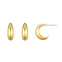 Серьги-кольца Zoe Huggie, сделанные в корейских ювелирных изделиях, золотые серьги-поп-звезды и модные украшения влиятельного лица, современные серьги