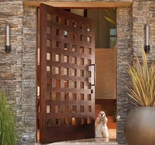 Turkish ELEGANT MODERN PIVOT DOOR Solid Wood/Wooden/Steel/Glass Design from Turkish Manufacturer