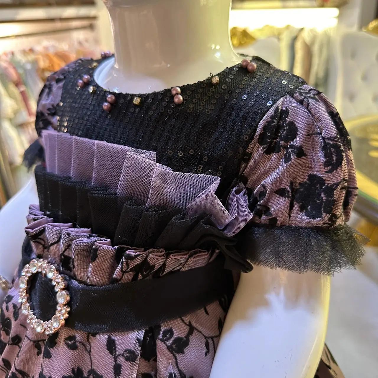 New collection embroidery flower girl princess dresses latest design baby frock beading baby girl clothes