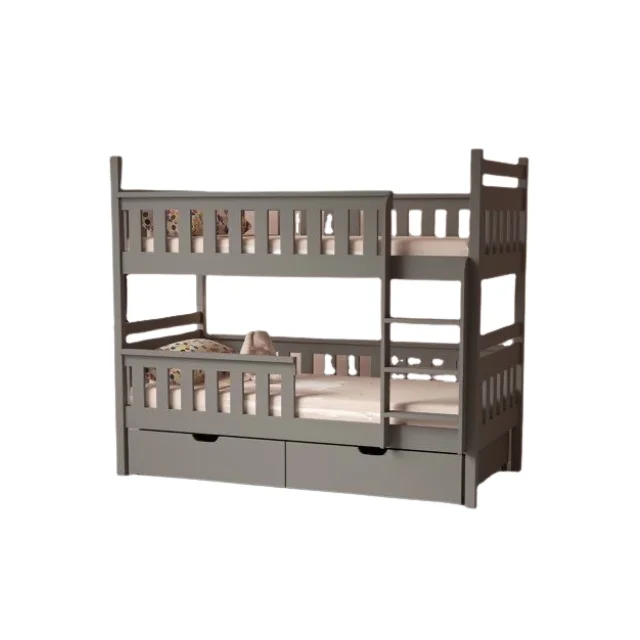 Simple Modern Style Wooden Bunk Bed for Children Bedroom With Staircase And Drawers Kids Furniture Direct Factory