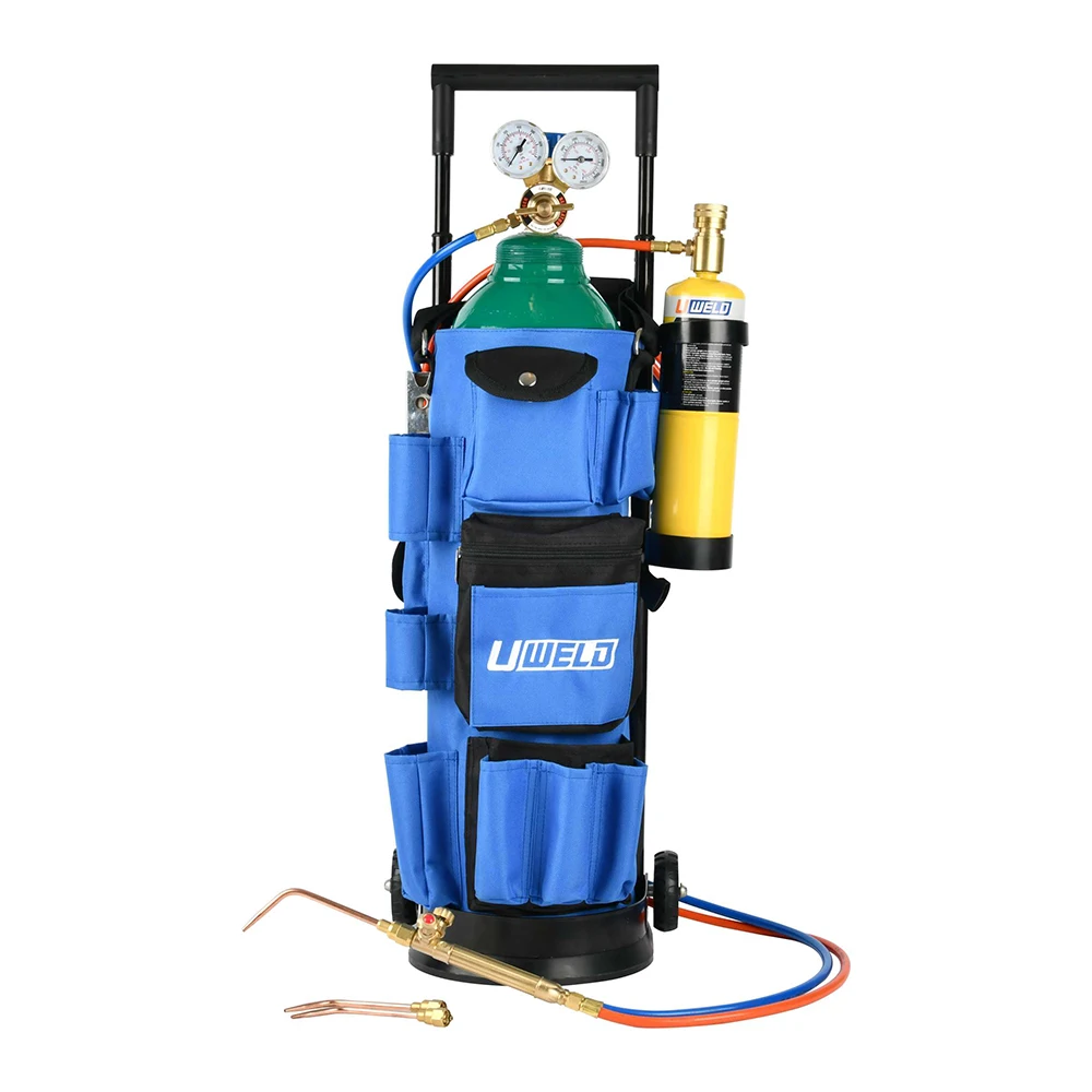 Oxygen MAPP Torch Kit With Bag Can Hold 4 Bottles Duel Fuel by Oxygen MAPP MAP PRO and Propane Brazing Soldering