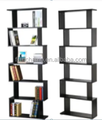 living room furniture modern luxury tall black solid wooden book shelf