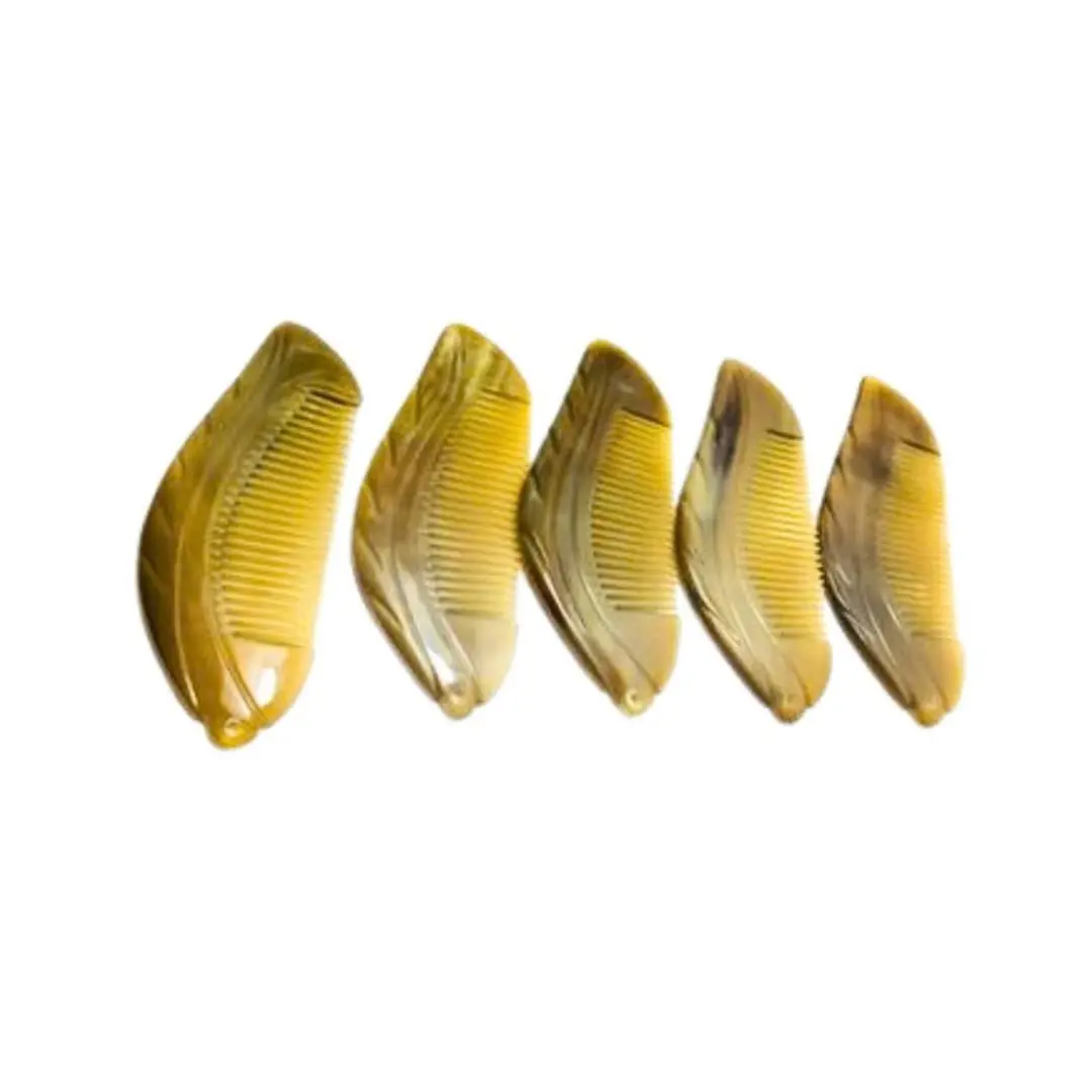 Top Selling Best Quality Handmade Natural Ox Horn Hair Comb Real and Polished Technique Helen model