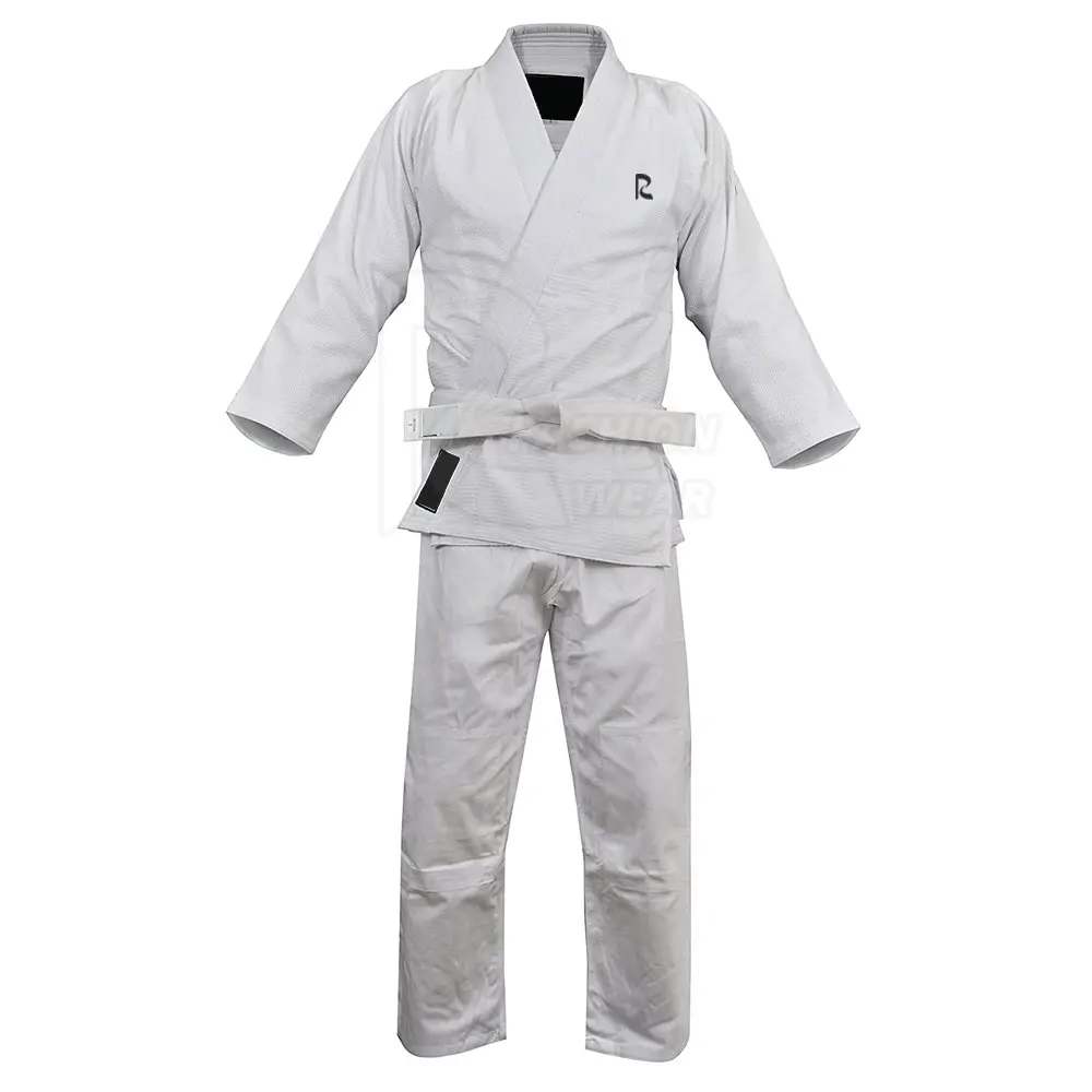 100% Cotton White Brazilian Training Suit Martial Arts Jiu Jitsu Gi BJJ Suits For Adult