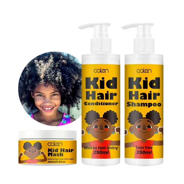Oalen Factory Custom Hair Care 250ML Natural Organic Shampoo Conditioner and Mask Set For Kids
