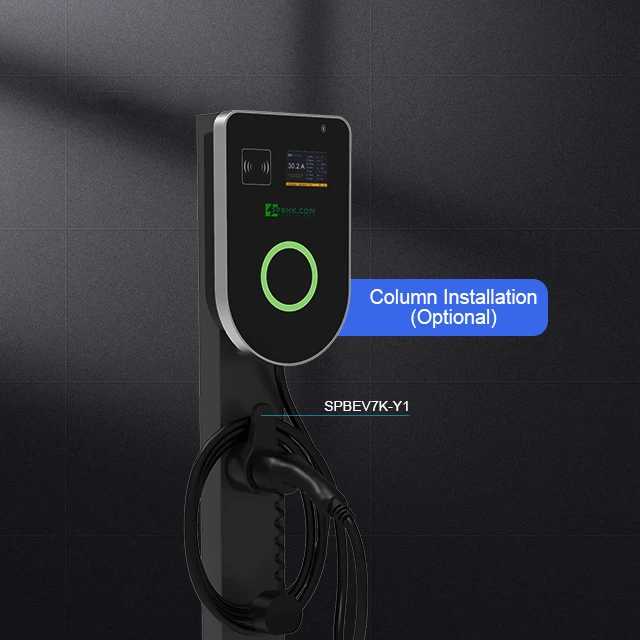 Wallbox App Control Type 2 Plug Wall Mounted 32a 7kw Ev Charging Stations Pile