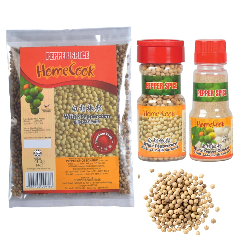 Factory Wholesale Rate Whole White Pepper 400g Bulk Clean White Pepper Low MOQ OEM Export Standard Dried White Pepper Products