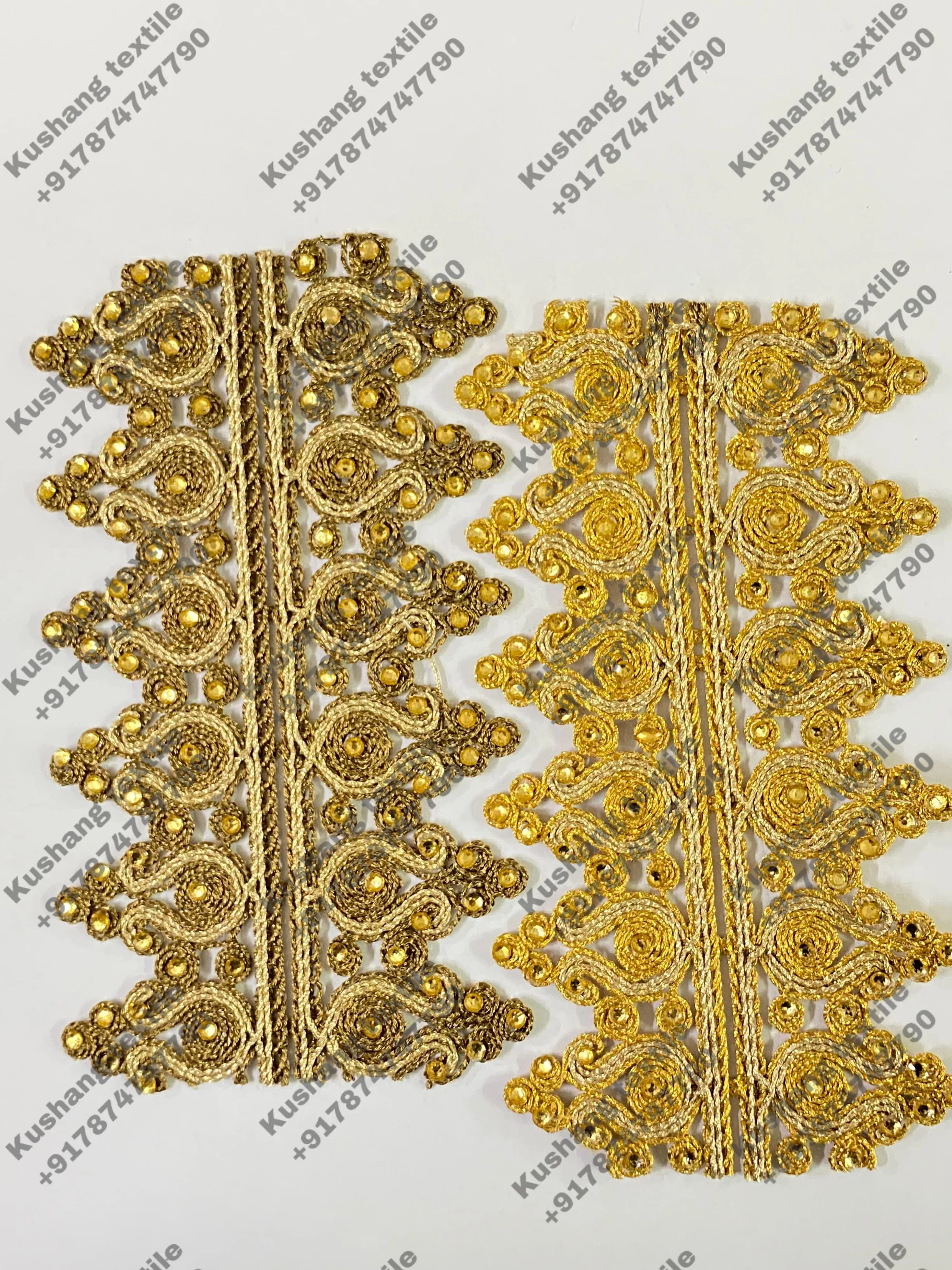 Golden Morocco Lace Trim Embroidery Beads Sequin Lace Trim Garments Lace Borders Deals In Wholesale