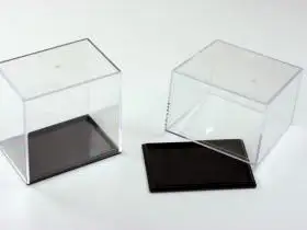 Small Acrylic display box for mini figurine, collectibles, model cars and perfume with sliding door