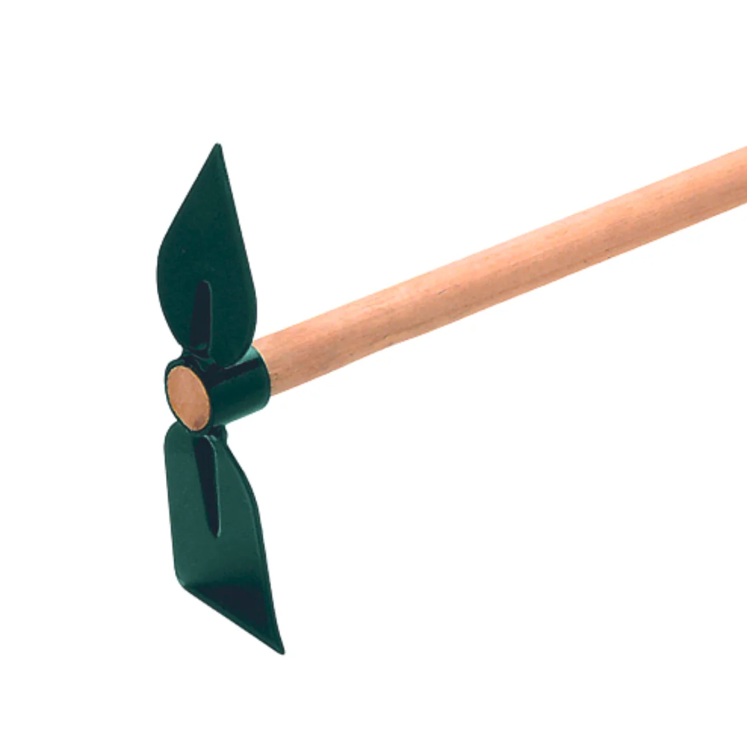Customizable Italian steel hoe square and heart blade with wooden handle 120 cm for agriculture and farming