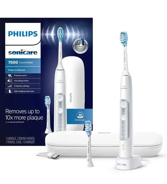 Philips Sonicare ExpertClean 7500 перезаряжаемая электрическая зубная щетка белый цвет