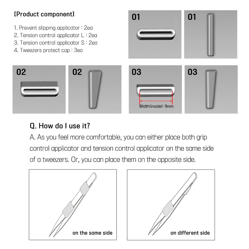 private label Tweezers tool BLACKBERRY TWEAZY Eyelash tweezers control tension easily Too easy to control tweezers
