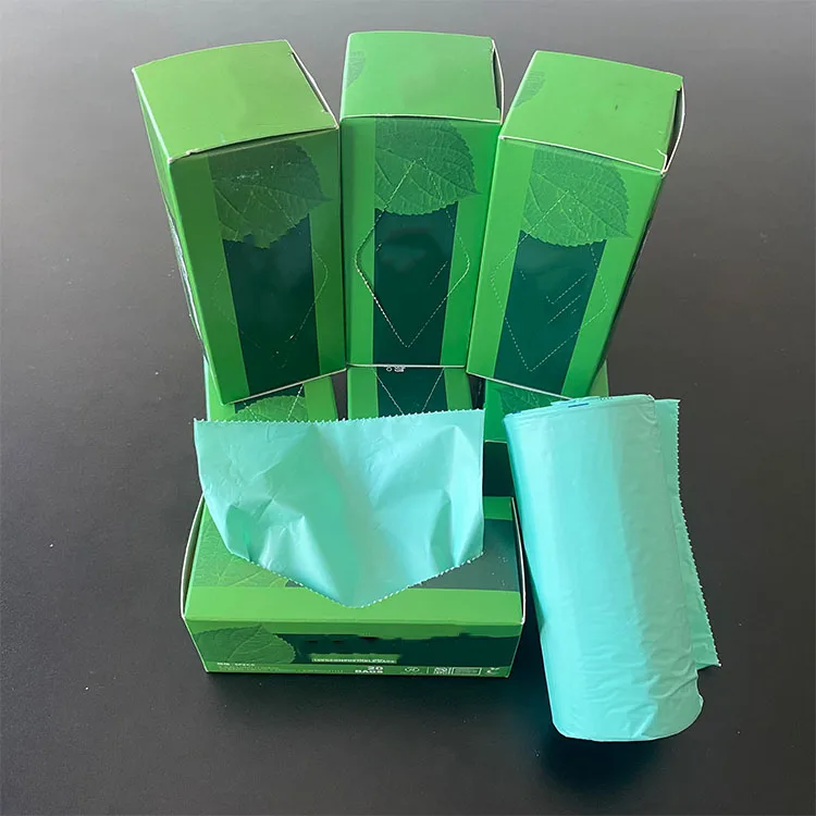 Биоразлагаемый Продукт Индивидуальный размер и цвет LDPE/HDPE гравюра Компостируемый рулонный мешок с плоской изоляцией ручкой