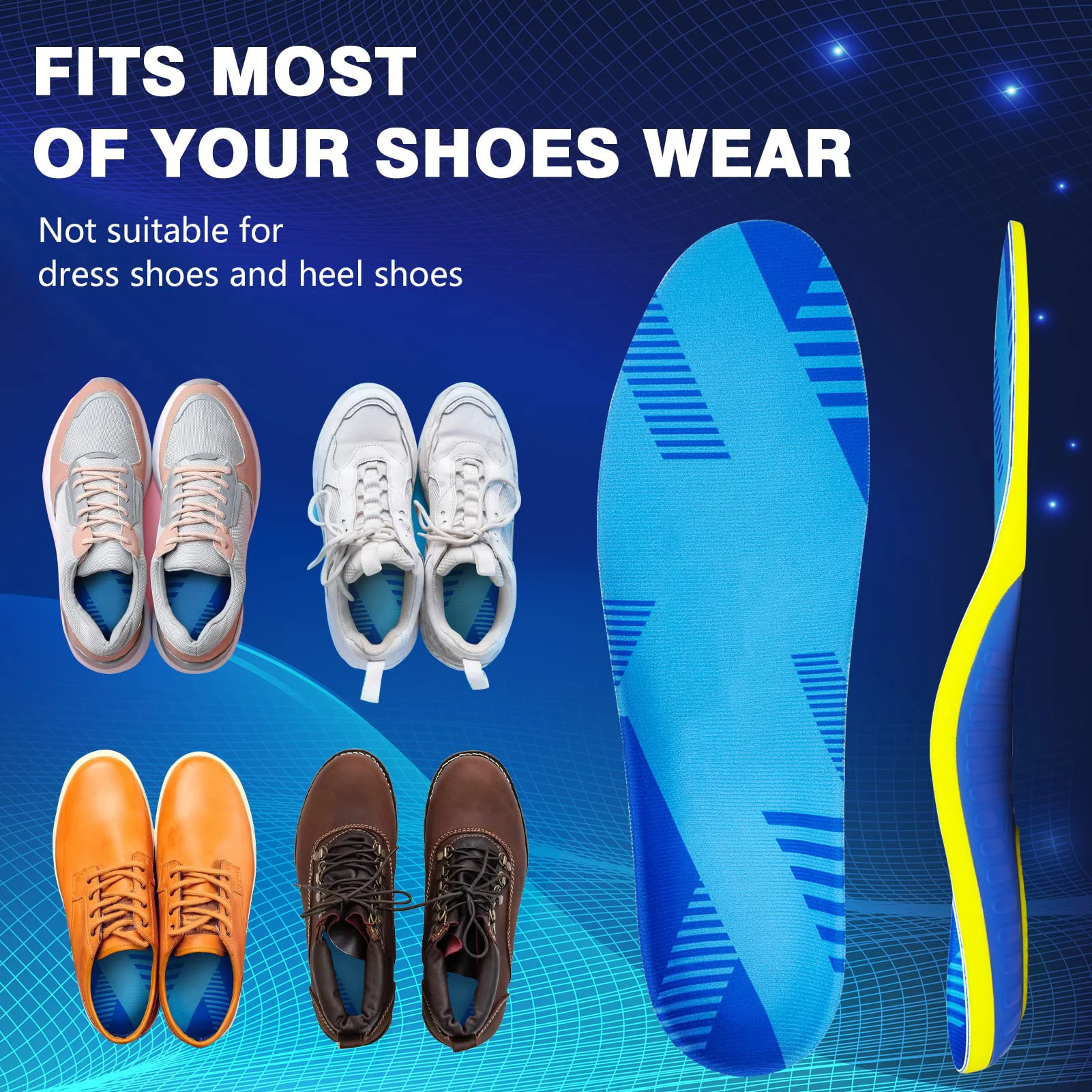 Pronation Correction Plantillas Ortopedica Flexible Arch Support Shoe Inner Soles