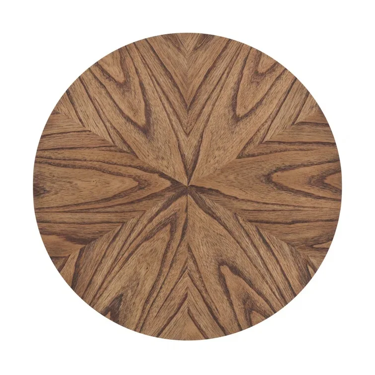 New Modern Design Contemporary European Style Living Room Round Natural Finish Solid Wood Coffee Side Table