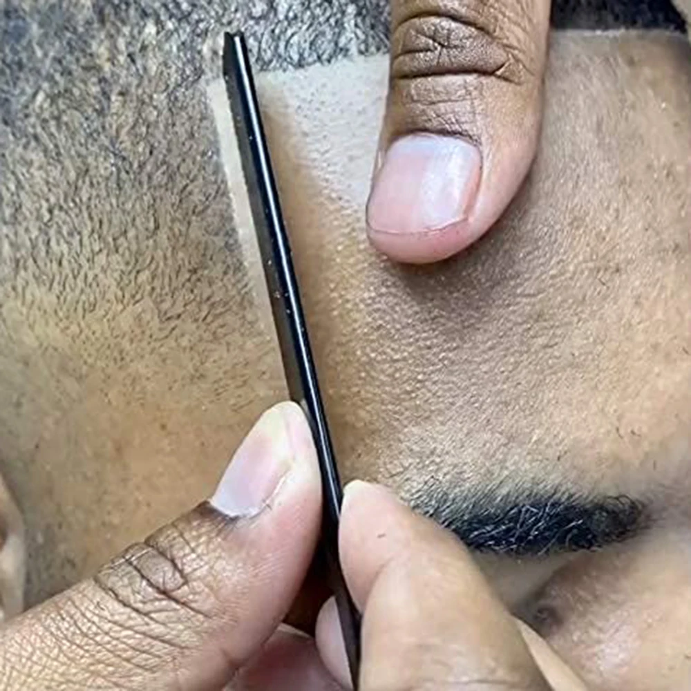 German Stainless Steel Barber Razor Thin Blade Holder Beard Manual Plastic Handel Beard Barber Razor