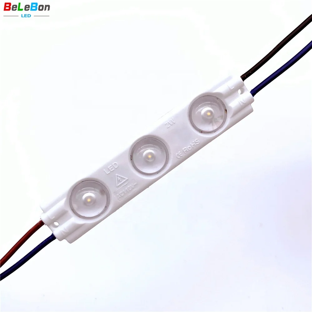 AC led 110V 220V injection 3 LED module 2w warm white cold white red green blue yellow pink color for signs
