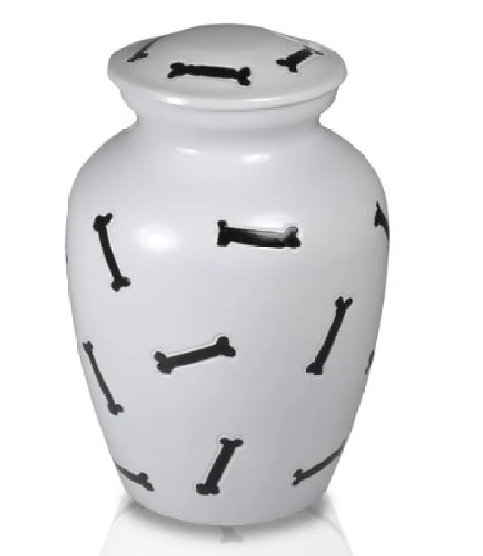 Sky Blue Elegant Design Silver Brass Cremation Urn For Ashes