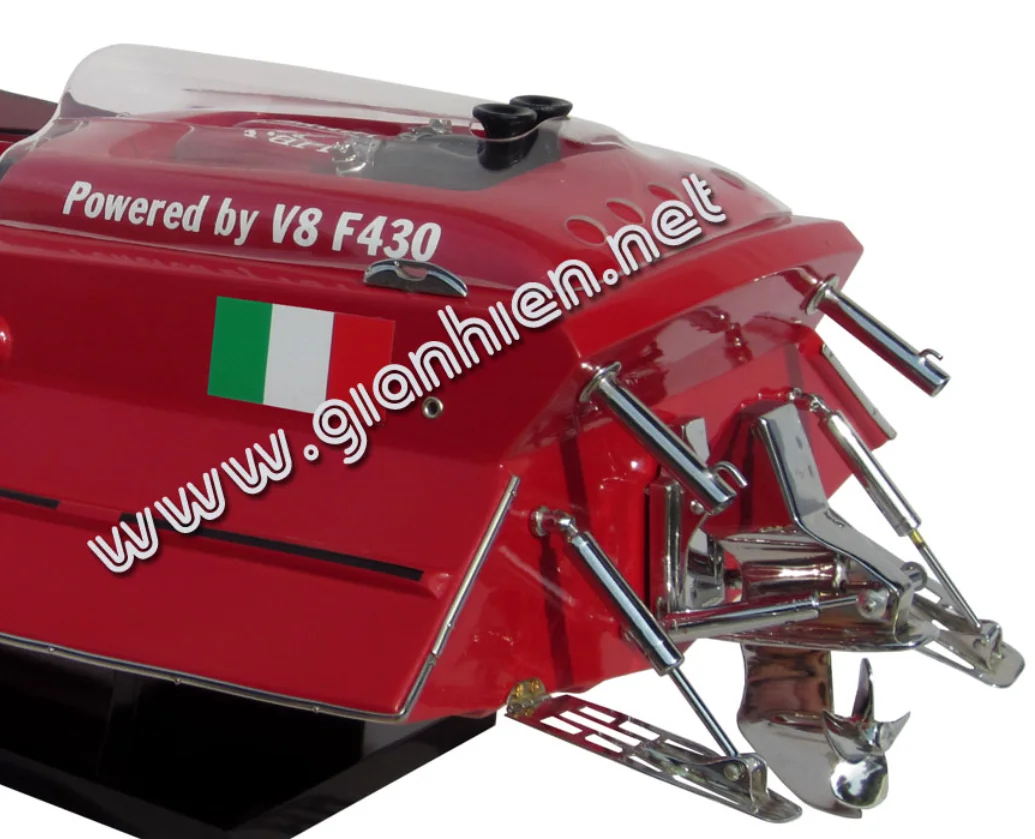 Ferrari F430 Model Boat Handicraft Modern Wooden Speed Yacht for Home Decor Elegant Wooden Box Furniture with Painting Pattern