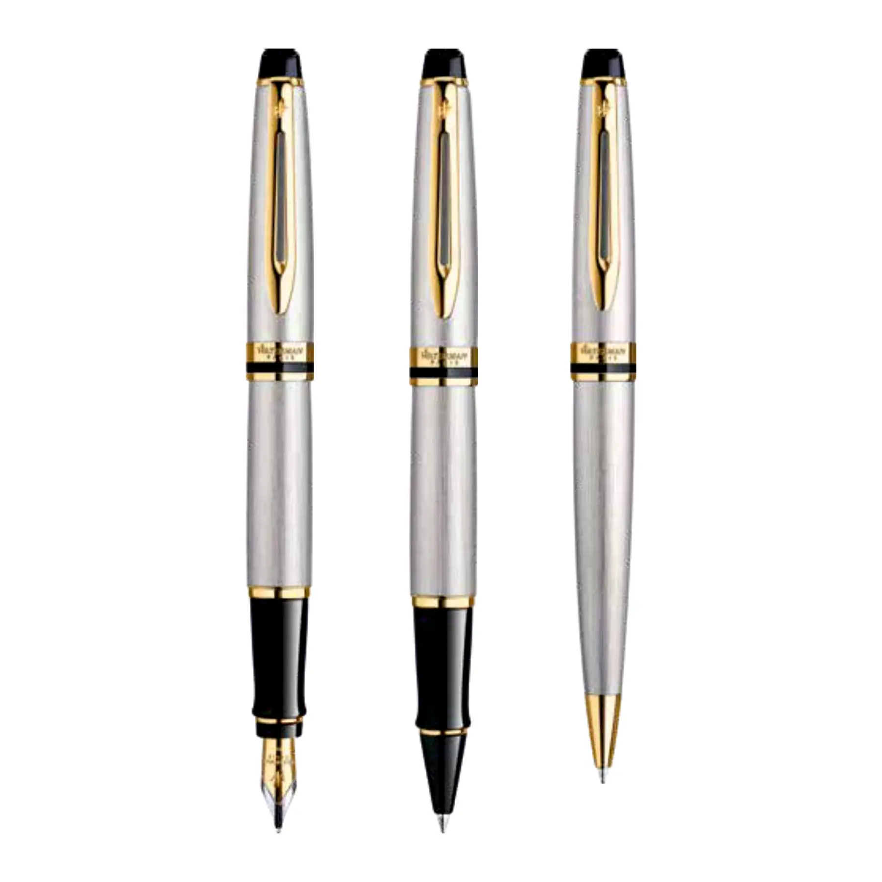 Parker Premium Executive Pen Customized Promotional Waterman Stainless Steel Chrome Trim  Parker Fountain  Pen Corporate gift
