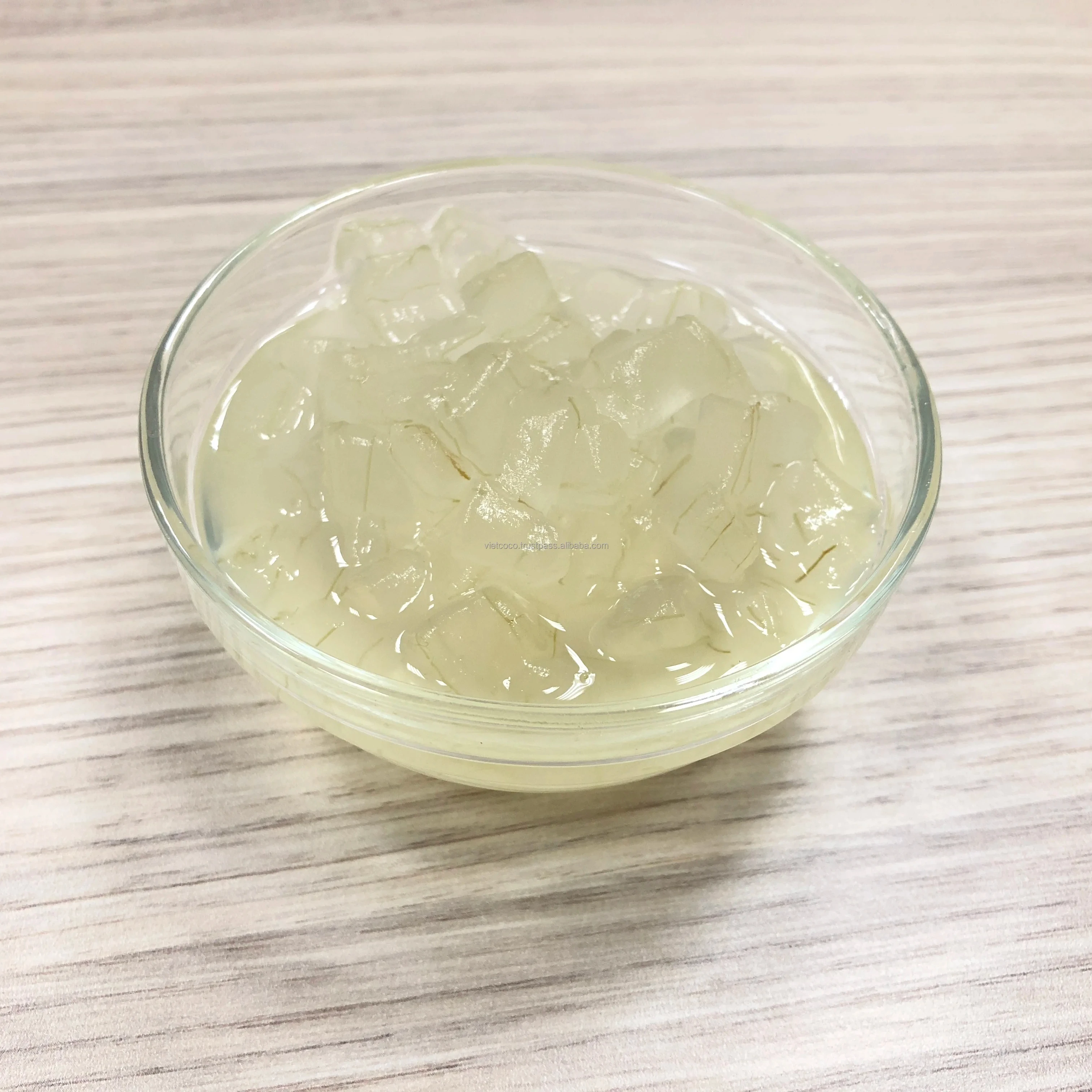 Cube Aloe Vera Jelly Gel Soft Drinks fruit In Natural Syrup Cup Drink Beverages Coffee Topping Bubble Tea Natural Flavor