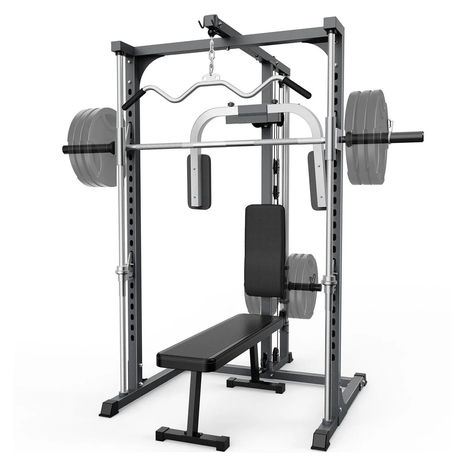 Home gym equipment multi functional Smith machine power cage power rack squat rack with weight bench