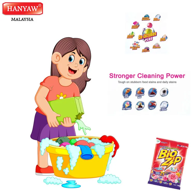 [Malaysia] Fast Shipping Bio Zip Magical Bloom Powder Detergent ( 8 Packs x 2.3Kg /Ctn )