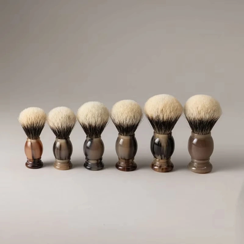 High Quality Horn Shaving handle with stand Factory Direct Eco-friendly Natural Horn brush handle at cheap price
