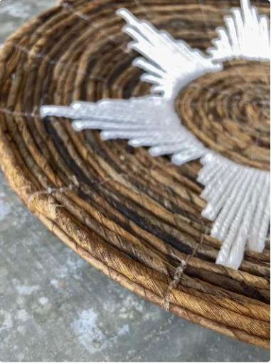 Хлопковая богемная Настенная Корзина банан настенная подвесная тарелка Настенный декор от вьетнамского производителя