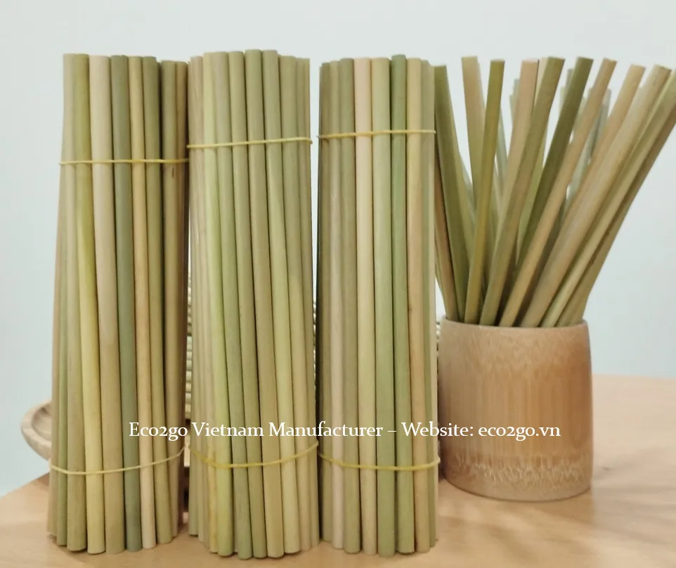 Grass Straw Eco Friendly Degradable Disposable 100% Nature Hay Wheat Drinking Straws By Eco2go Vietnam