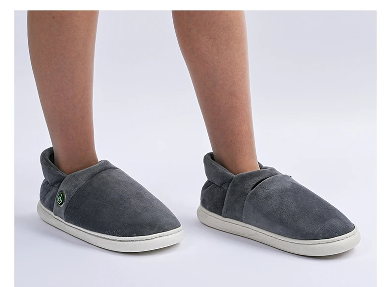 USB Battery Rechargeable Safety Electrically Warm Heated Shoes with 3 Levels Temperature Control