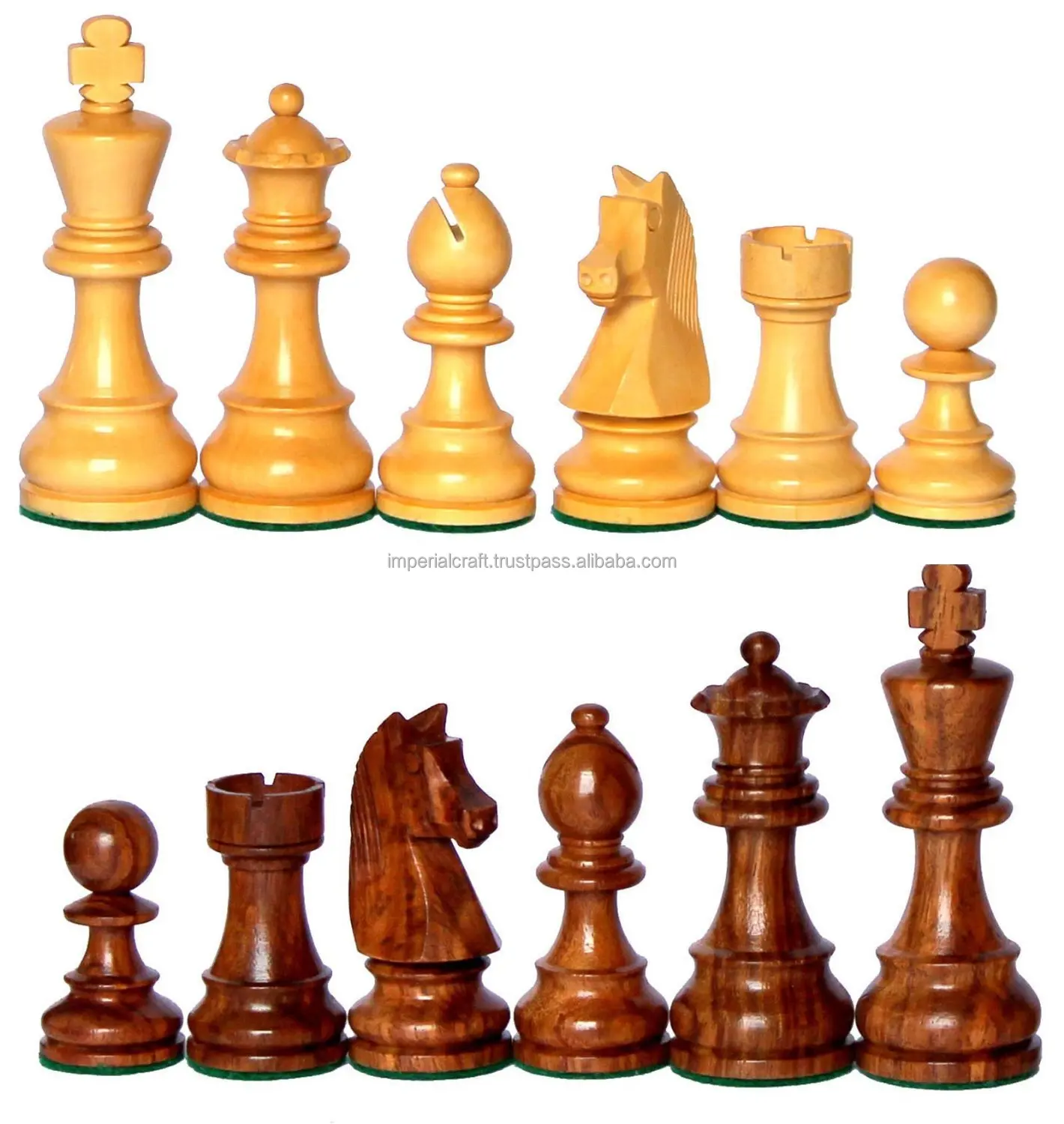 hot selling wooden chess board pieces new high quality handcrafted king queens and others wood pieces
