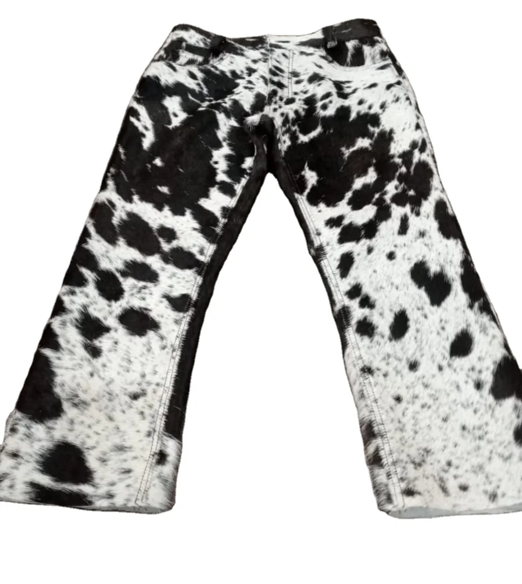 Cowhide Hair on Hide Pants Authentic Western Style trouser cow fur cow print