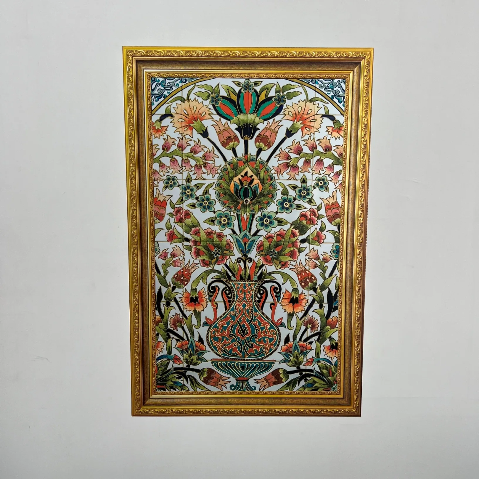 Tile Art Themed Frame Looking Picture Model-1 Reusable Durable Polystyrene Material Holds The Surface With Static Electricity