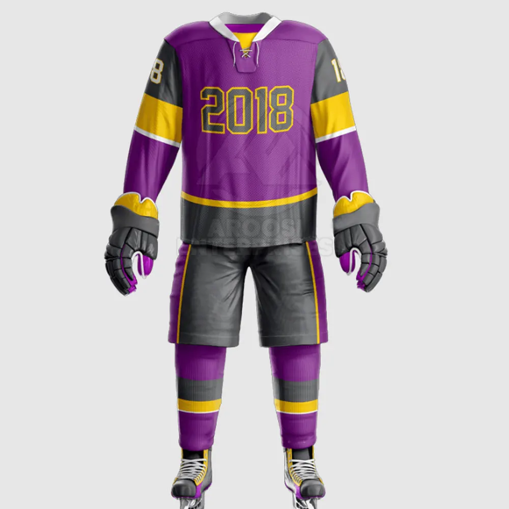 Sports Team Wear 100% Polyester Ice Hockey Jersey And Pants For Practice Wholesale Top Quality Soft Ice Hockey Uniforms