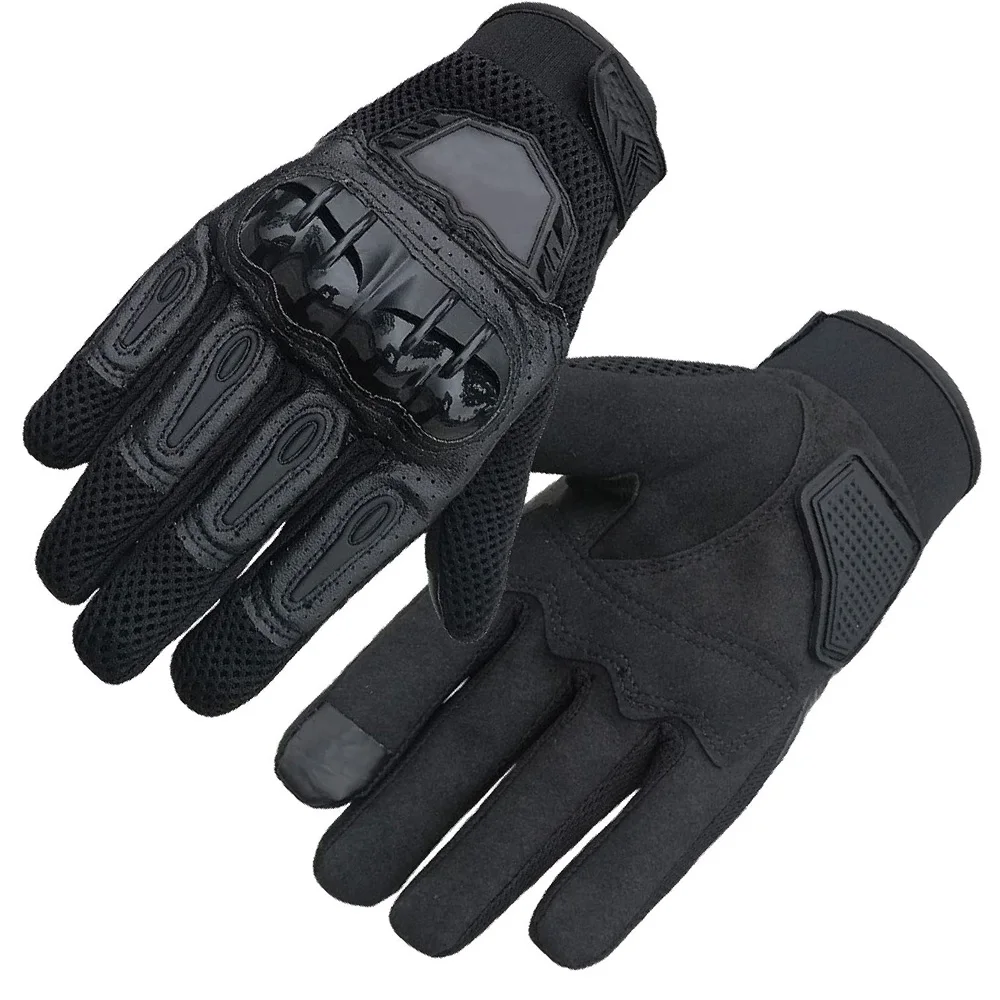 Wholesale Motorcycle Genuine Leather Gloves Premium Vintage Touchscreen Full Finger Gloves