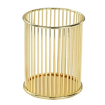 Pen Holder desk Organizer Flower Pot Container Makeup Brush Holder Desktop Pen Holder For Desk Aluminum Custom pen