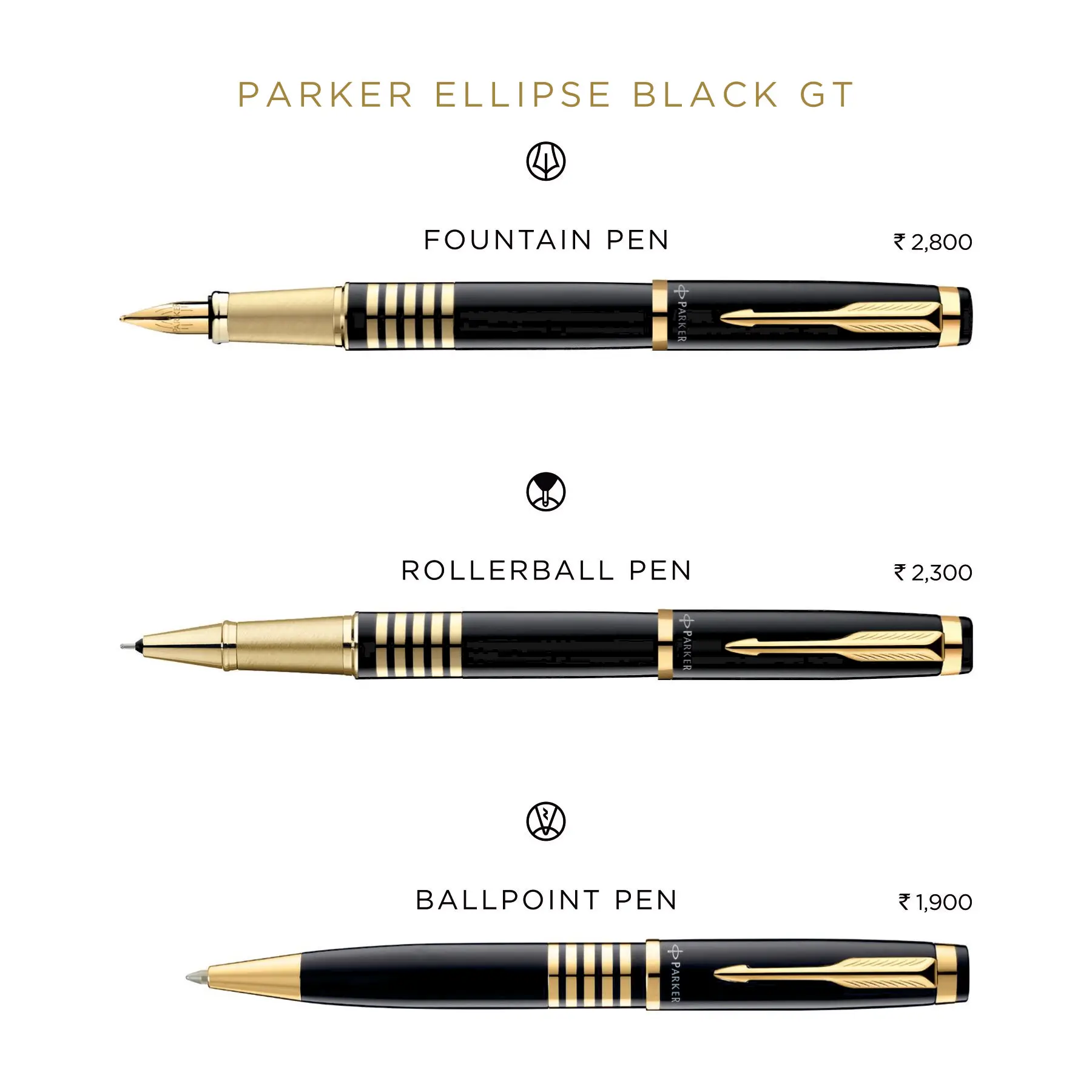 Premium Parker Ambient Deluxe Black GT Collection ballpoint pens Promotion Customized Promotional Parker Pen corporate gift