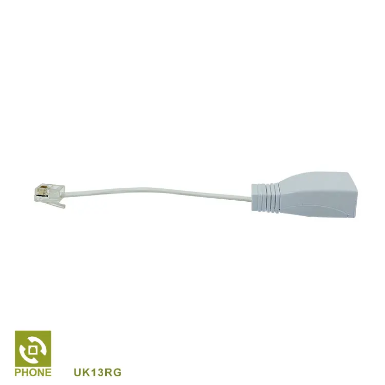 Customized US RJ11 to UK BT Ethernet to Phone Line Converter Adapter Cable