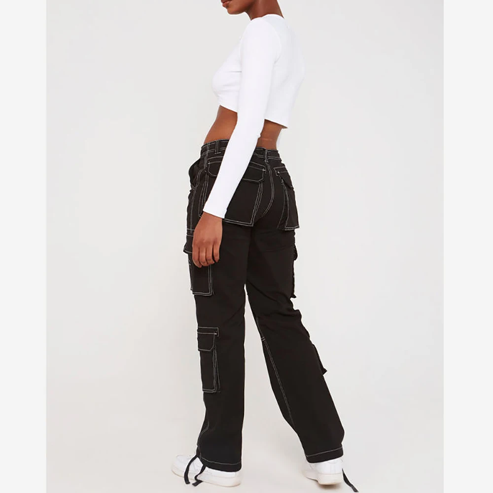 Hot Selling Running Gym Slim Fit Female Track Pant With Slip Pockets Elasticated High Waist Training Fitness Jogger For Women