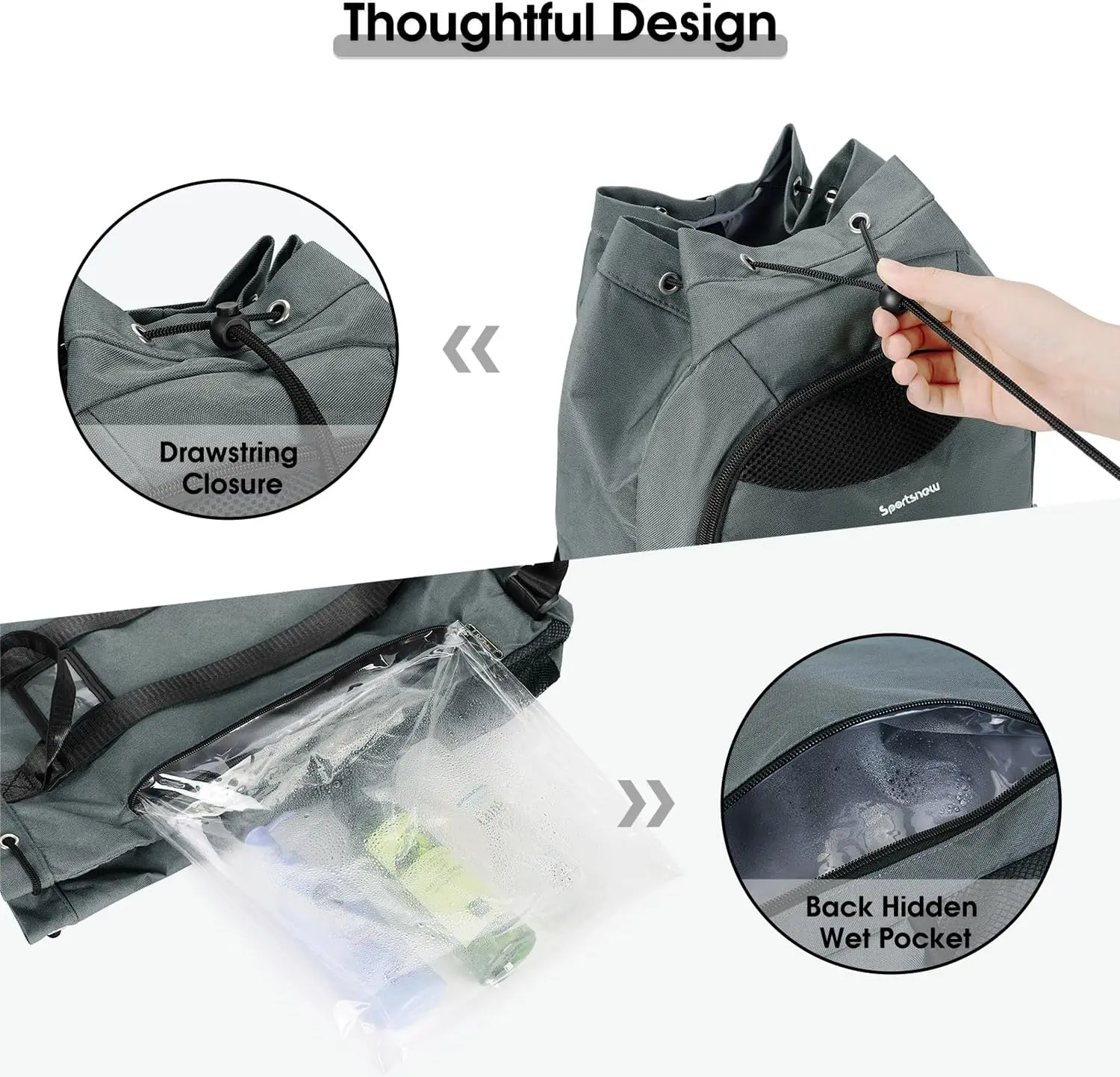 Drawstring DeepRed Backpack Soccer Basketball Backpack with Shoe & Ball Compartments and Wet Pocket Gym Bag Slackpack Men Women